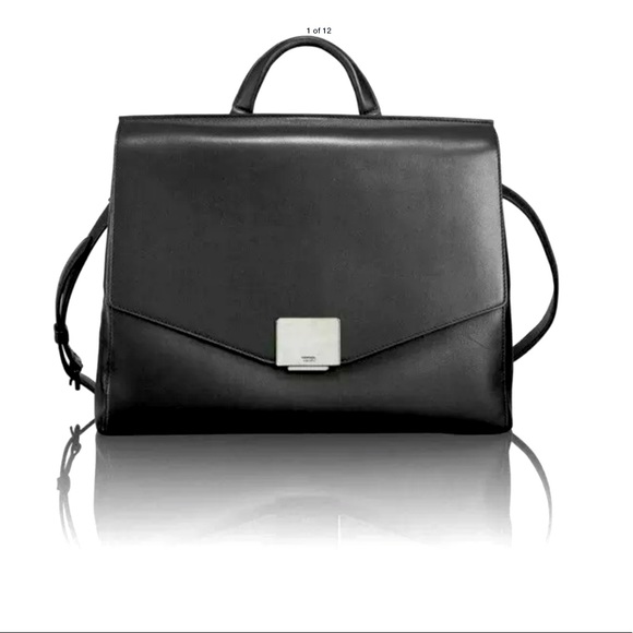 TUMI Mariella Tavi Leather Satchel Briefcase Bag